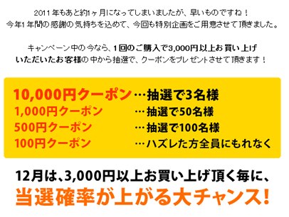 ネットプライス　最大1万円分のクーポンをプレゼント中