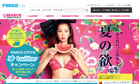 水着の販売ページの画像