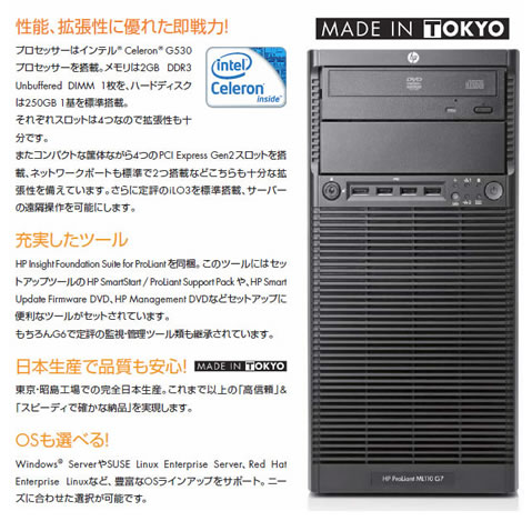 NTTXでHPのML110 G7が9980円　2013年2月