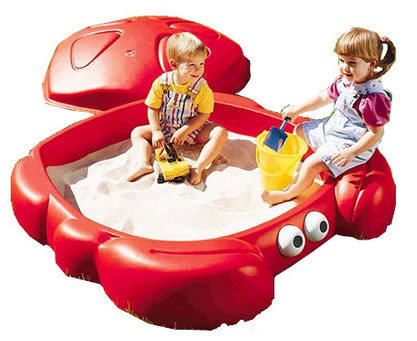 カニさん砂場の写真