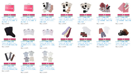 お楽しみ袋の一覧