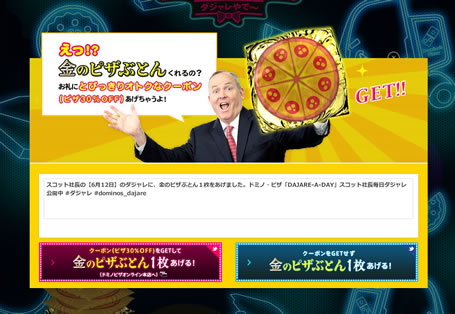 金のピザぶとんの画像