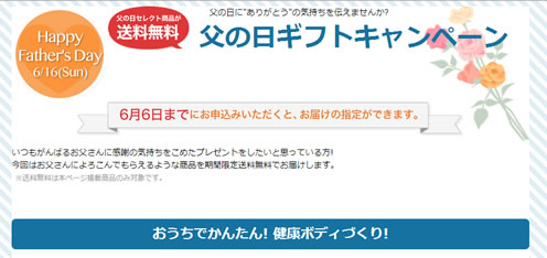 ヤーマン　父の日ギフトキャンペーン　2013年6月