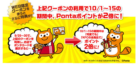 ポンタポイント2倍のキャンペーン説明