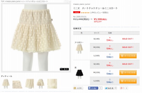 ミニ丈ハートドットチュールミニスカートの写真