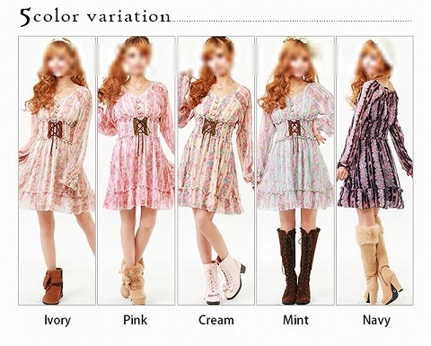 コルセットワンピのカラー紹介