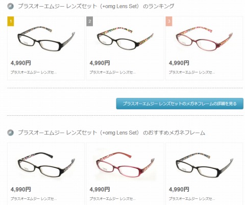 母の日ギフトの対象メガネ