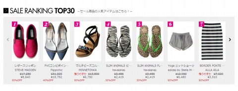 セールの売れ筋商品