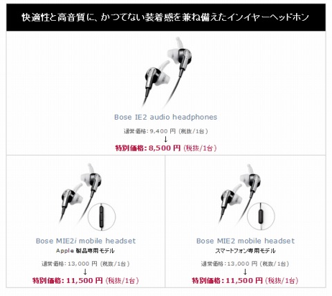 インイヤータイプの紹介写真