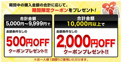 クーポンプレゼントの条件