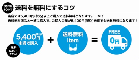 送料無料商品について