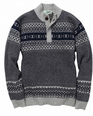 ジャガードハイネックZIPの写真