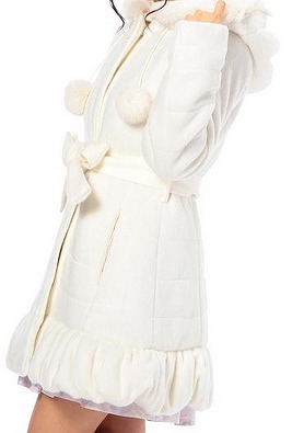 シャギーぺプラム中綿コートの写真