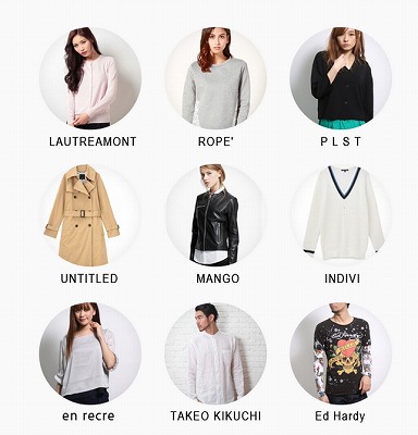 対象ブランドの一覧