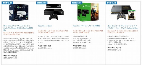 対象のXboxの一覧