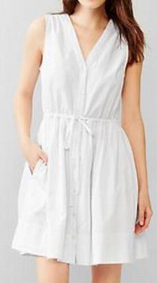 Dobby fit & flare shirtdressの写真