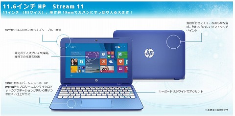 HP Stream 11-d000の特徴と写真