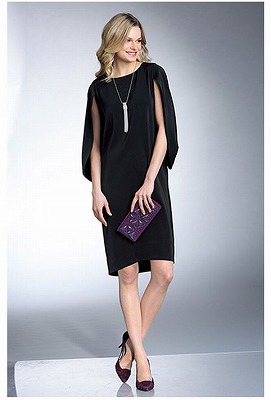 ケープスリーブワンピースの写真