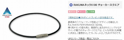 RAKUWAネック×100チョーカースクエアの写真