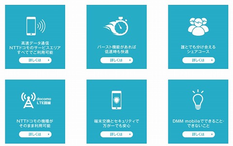 DMMモバイルの特徴
