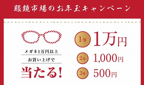 眼鏡市場　お年玉1万円が当たる！？キャンペーン