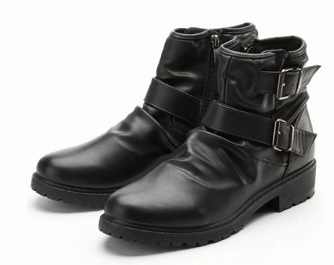 ダブルベルトサイドファスナーブーツの写真