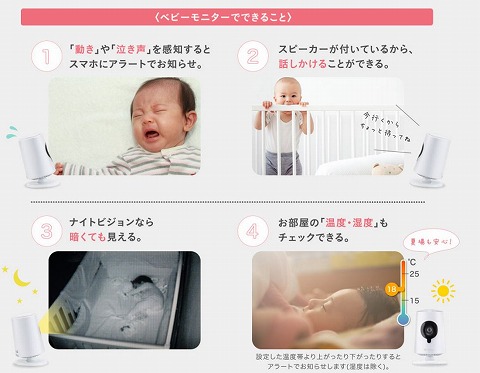 ベビーモニターの特徴