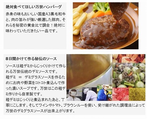 万世ハンバーグの写真