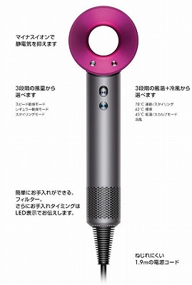 ドライヤーの仕様に関して