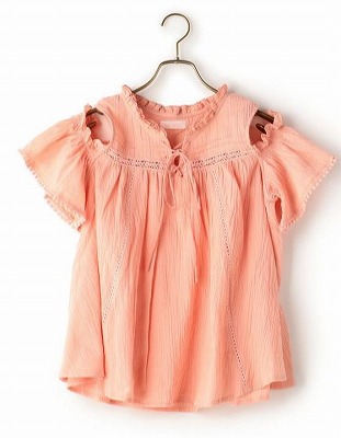 レースアップオフショルチュニックの商品画像