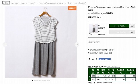 レイヤード風ワンピースの写真