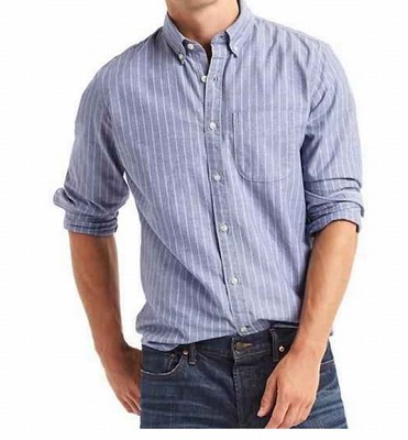 Oxfard novelty stripe long sleeve shirtの写真