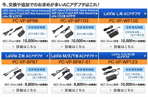 ACアダプターの商品画像