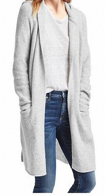 Long hooded cardiganの写真