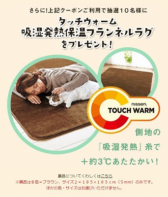 吸湿発熱フランネルラグの写真