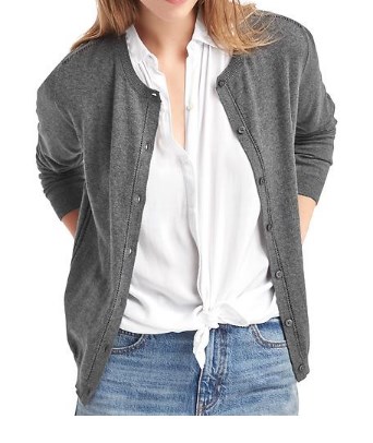 ポインテールトリム カーディガンの写真